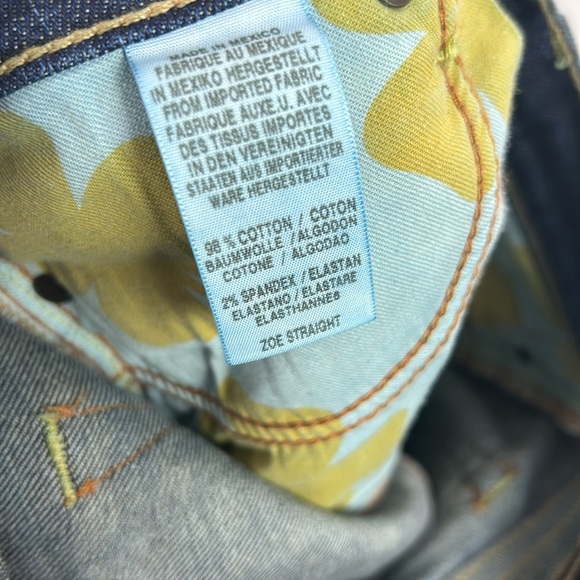 Lucky Brand Zoe Straight Leg Patch Design Jeans 2 - Picture 10 of 10